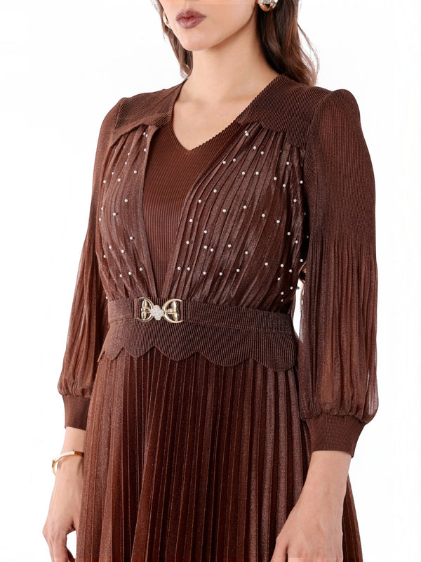 Pleated Magic Flared Dress