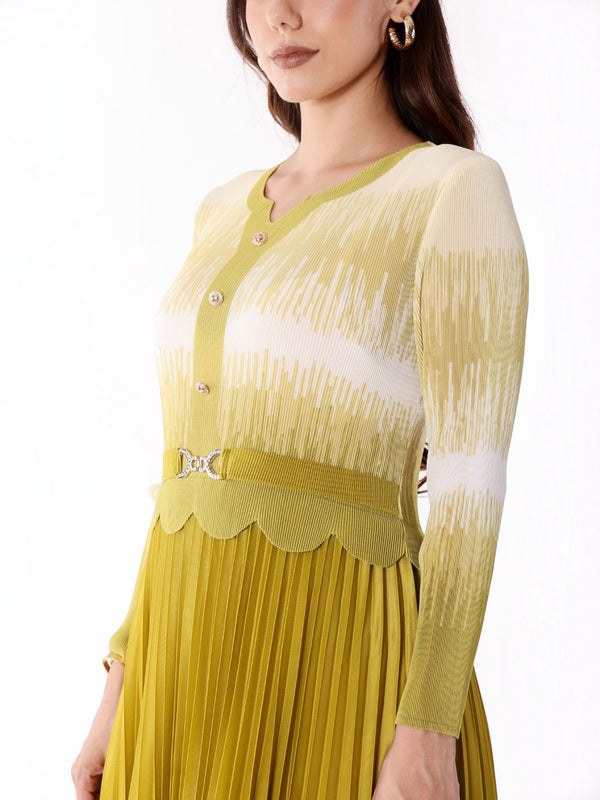 Pleated Magic Flared Dress