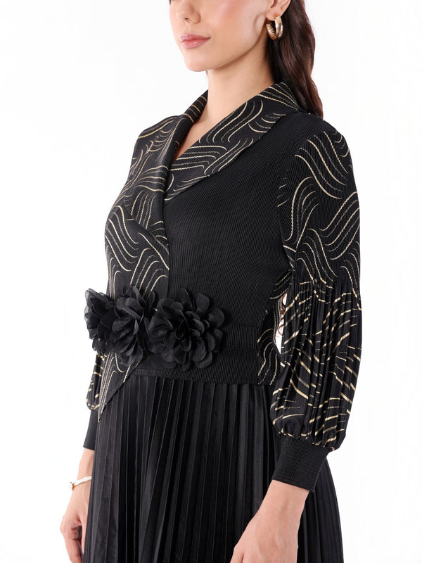 Pleated Magic Flared Dress