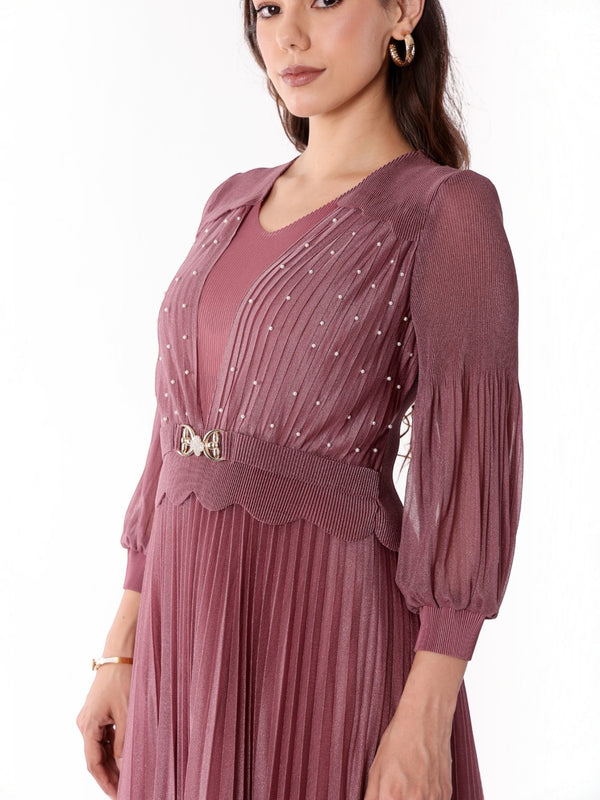 Pleated Magic Flared Dress
