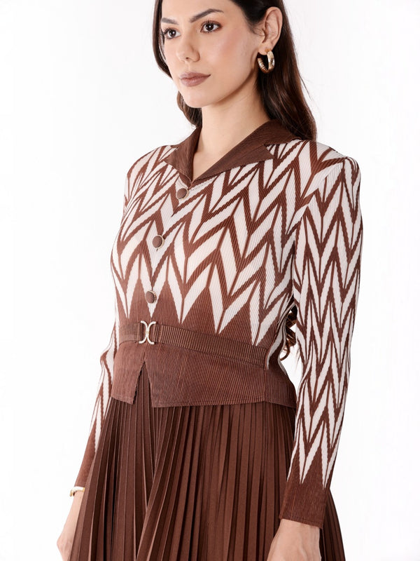Pleated Magic Flared Dress