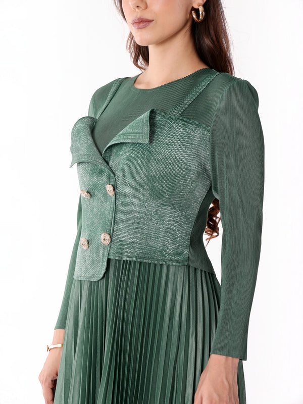 Pleated Magic Flared Dress
