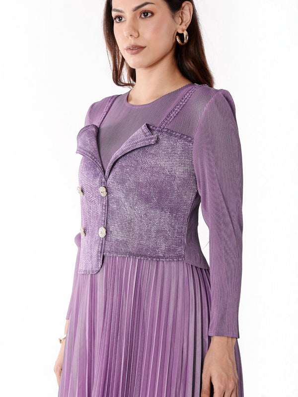 Pleated Magic Flared Dress