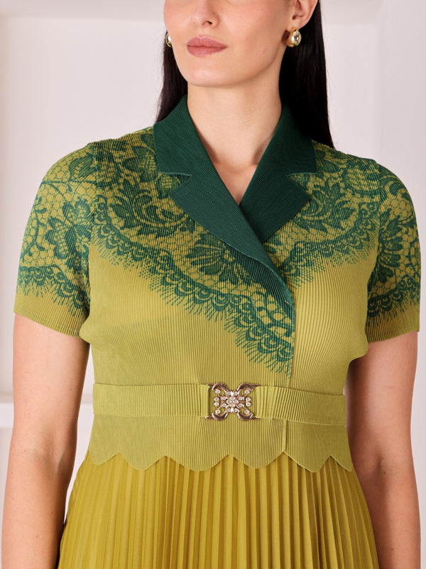 Pleated Magic Flared Dress