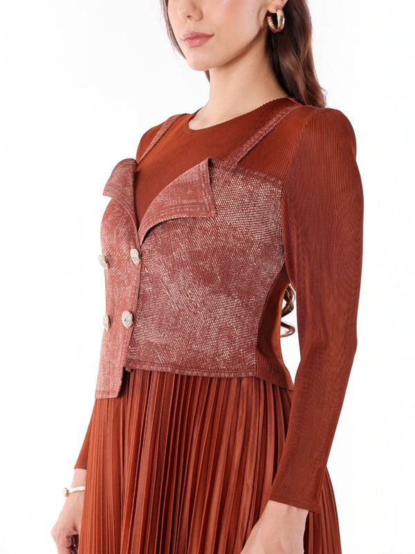 Pleated Magic Flared Dress