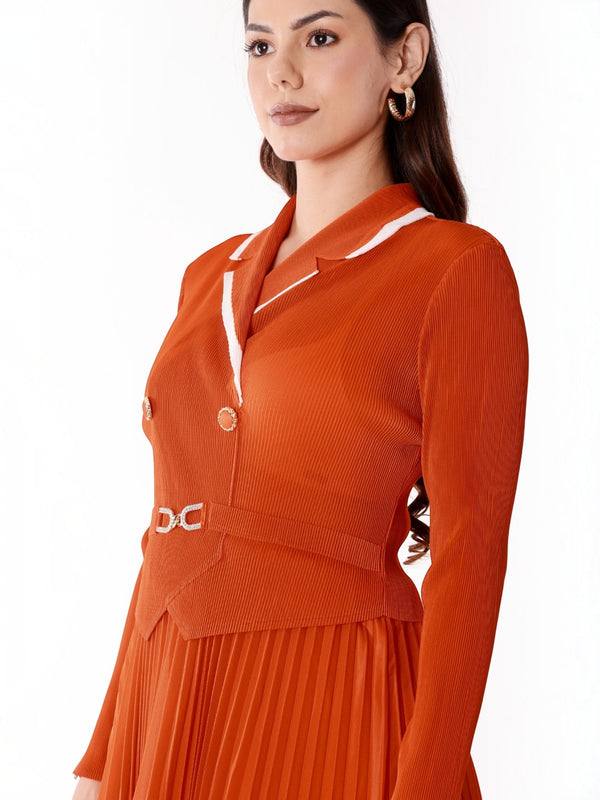Pleated Magic Flared Dress