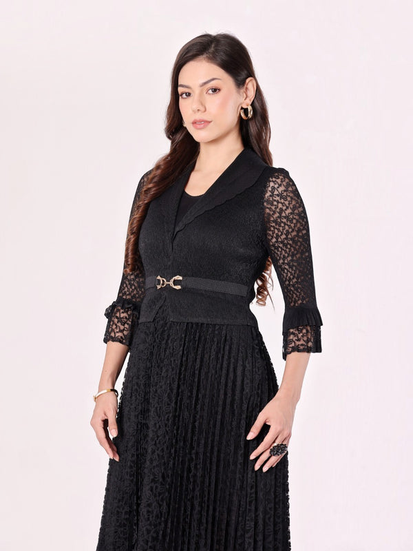 Pleated Magic Flared Dress