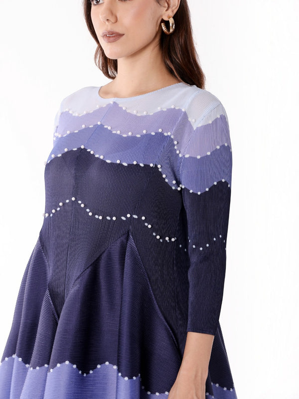 Pleated Pop Magic Flared Dress