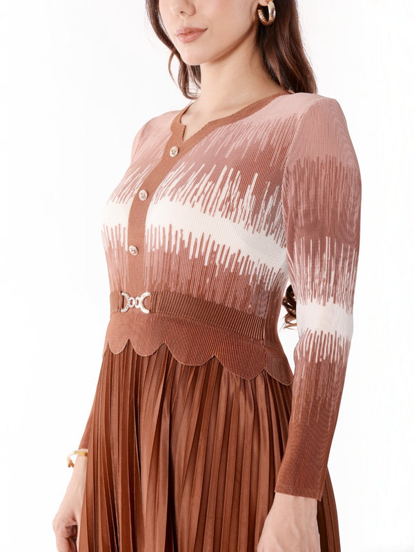 Pleated Magic Flared Dress