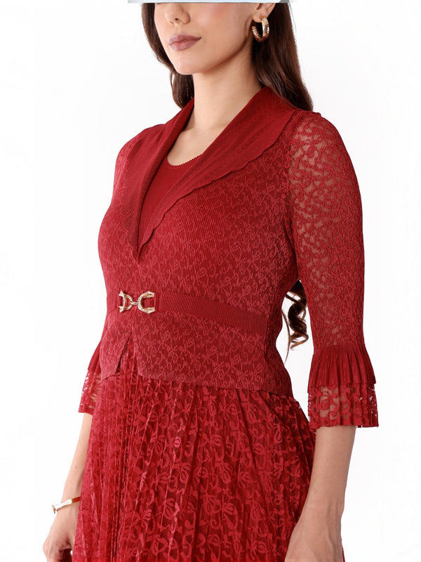 Pleated Magic Flared Dress