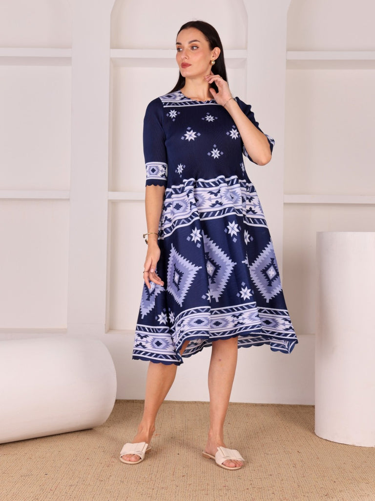 Pleated Pop Magic Flared Dress