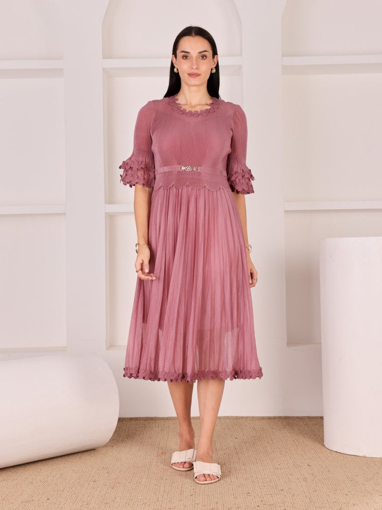Pleated Magic Flared Dress