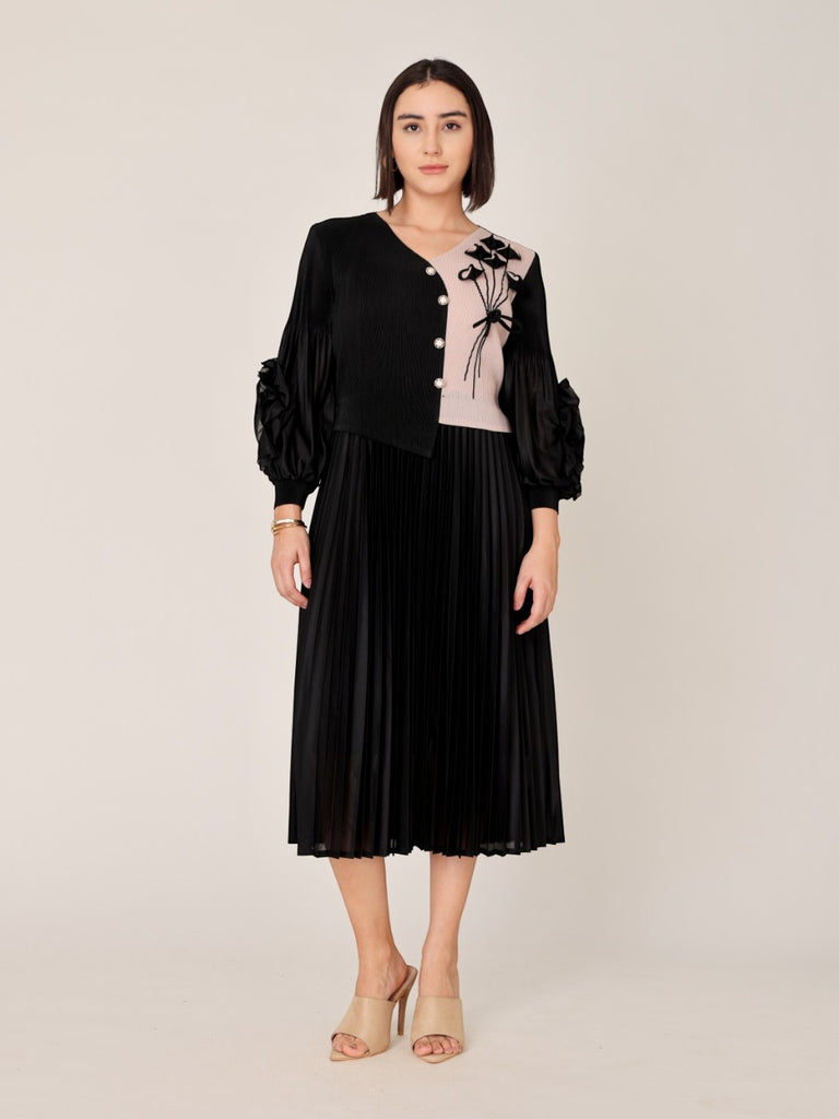 Pleated Magic Flared Dress