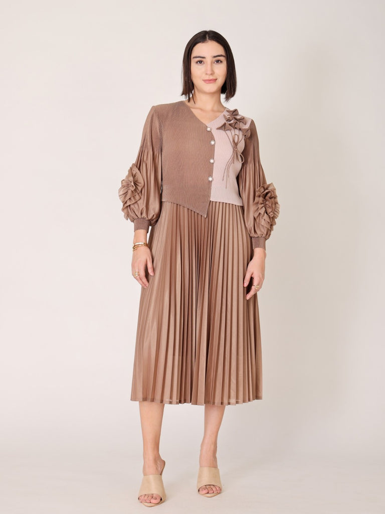 Pleated Magic Flared Dress