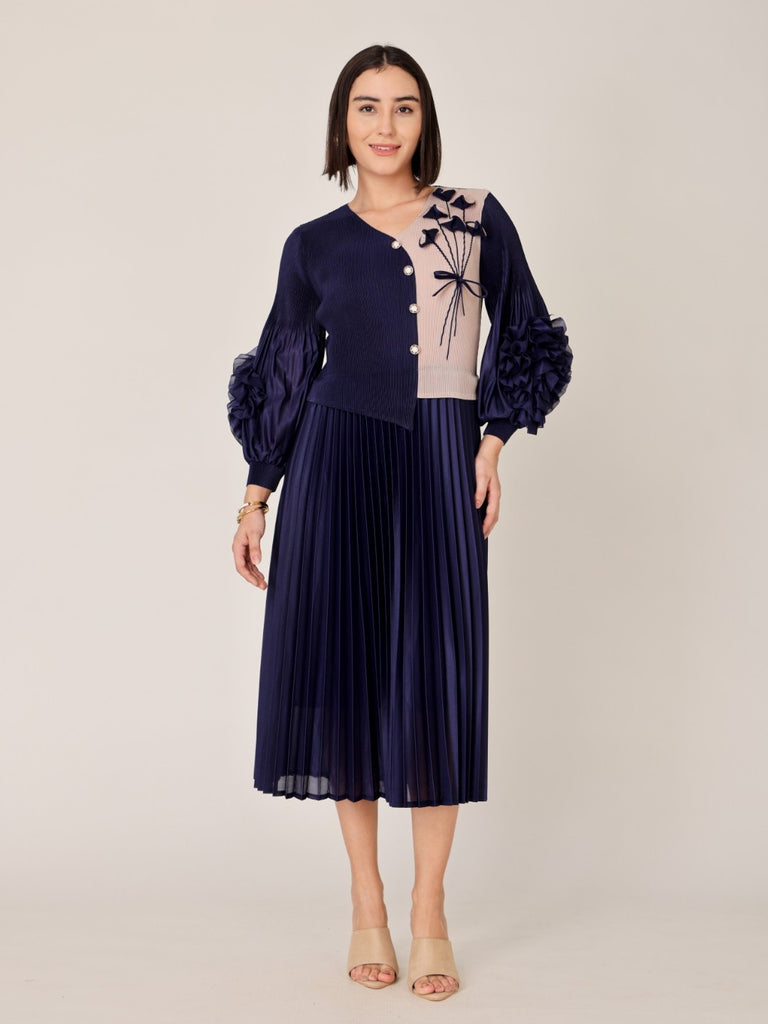 Pleated Magic Flared Dress