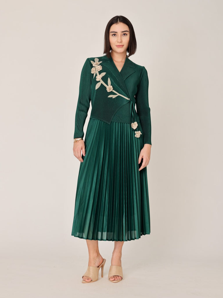 Pleated Magic Flared Dress