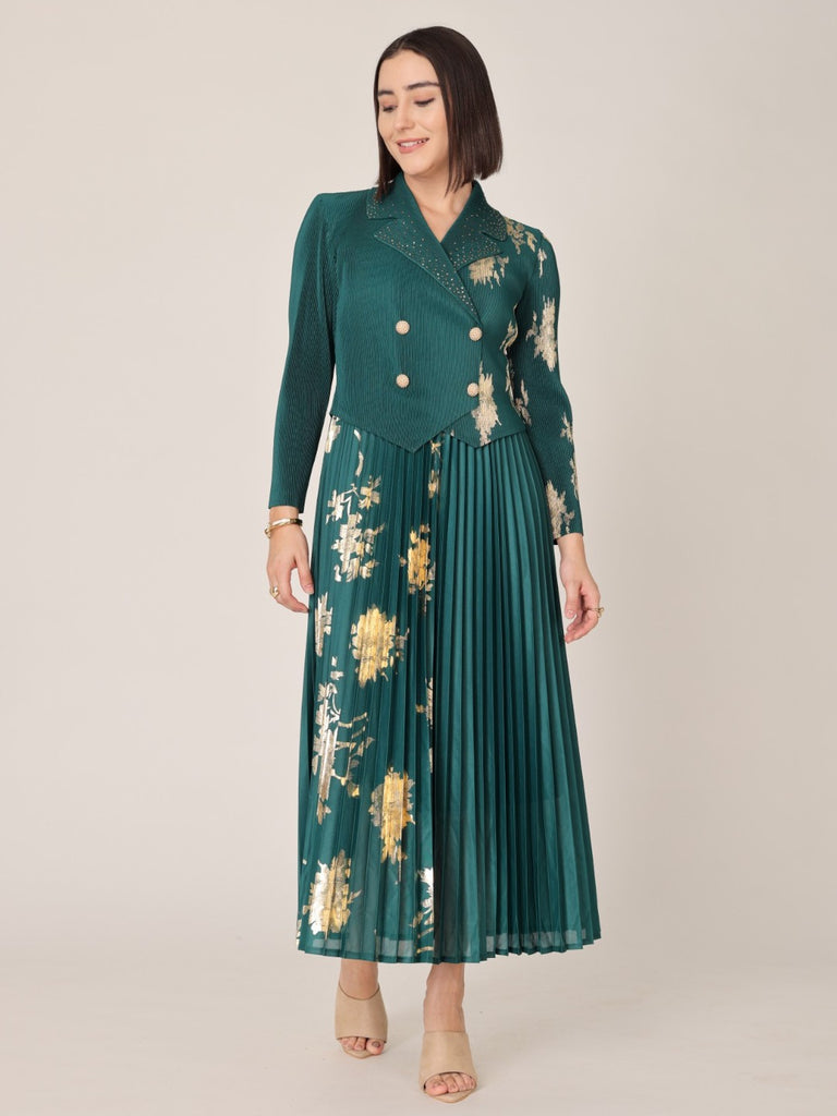 Pleated Magic Flared Dress