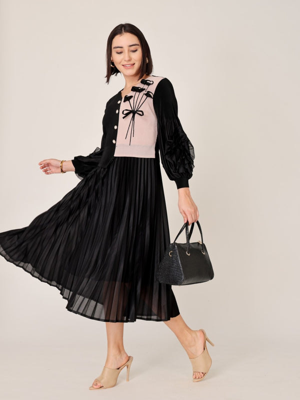 Pleated Magic Flared Dress