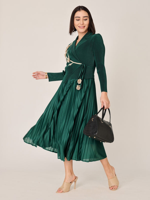Pleated Magic Flared Dress
