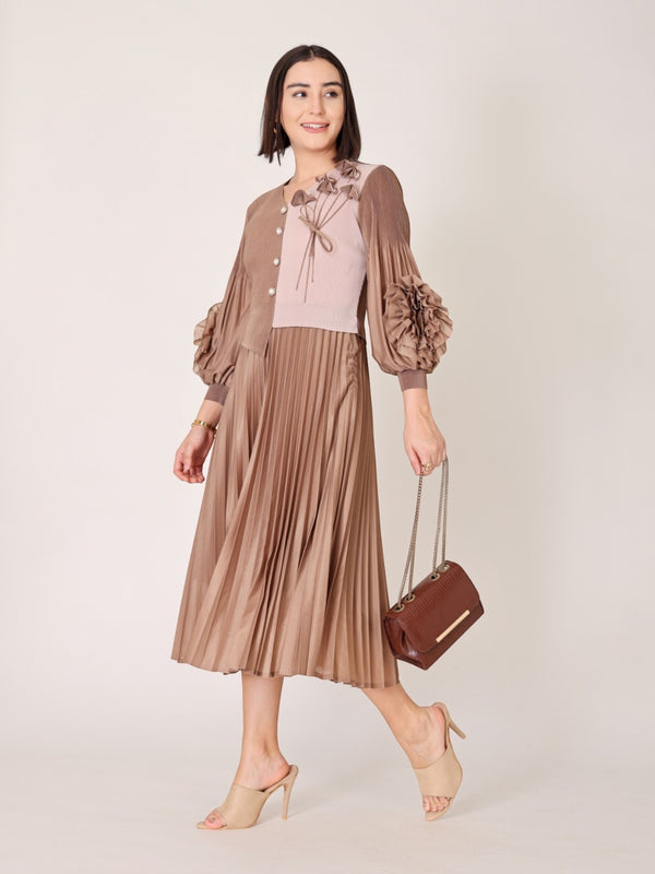 Pleated Magic Flared Dress