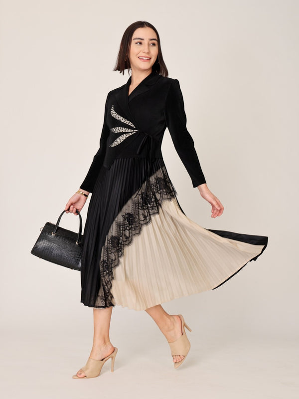 Pleated Magic Flared Dress