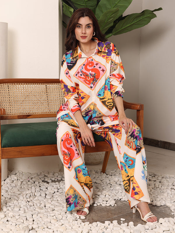 Delusion of Dragons Art Printed Pant Cordset