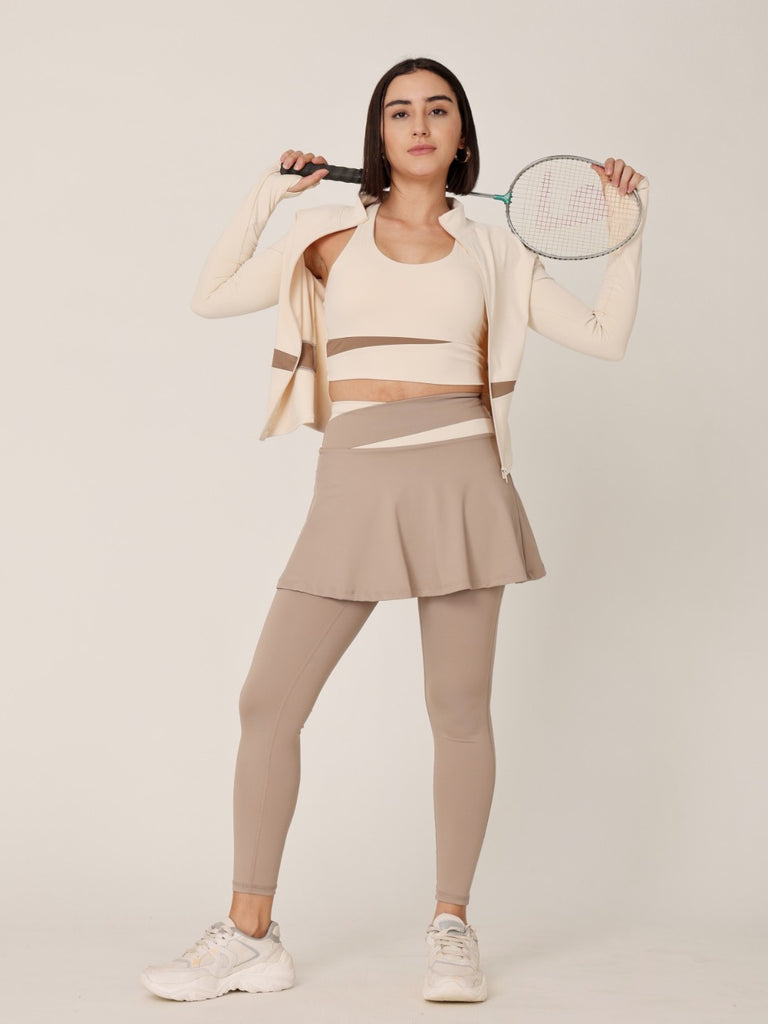Top Skorts And Jacket Gym Set