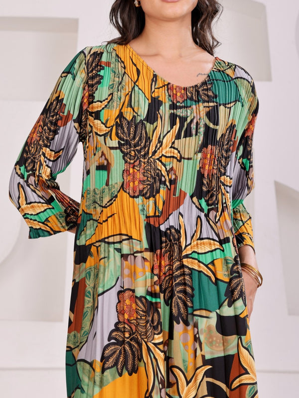 Pleated Magic Flared Dresses
