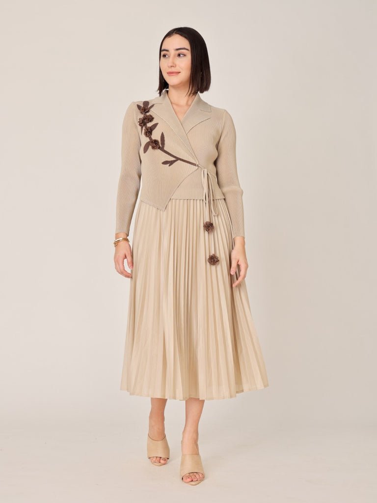 Pleated Magic Flared Dress