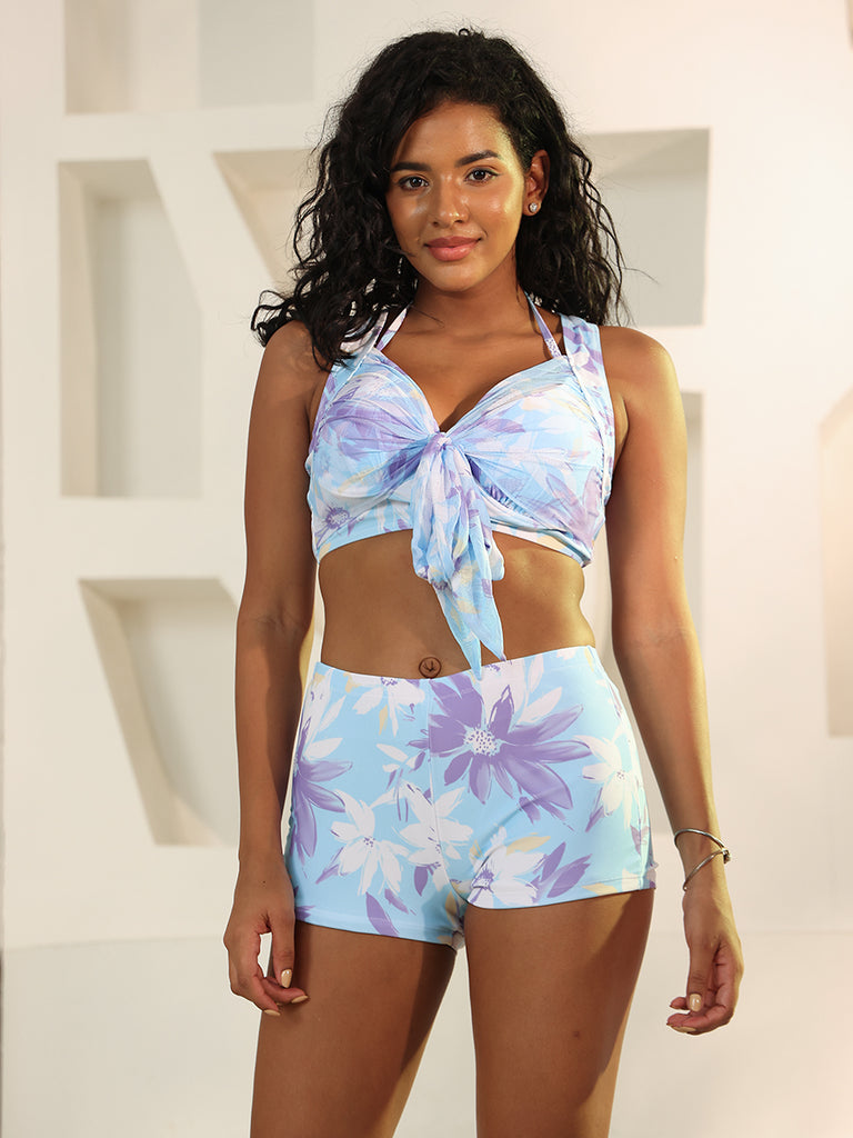 Bikini & Shorts Swimwear with Sarong