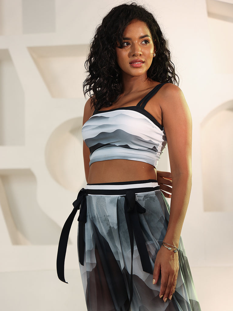 Tie & Dye Printed Swim Cover Up Set