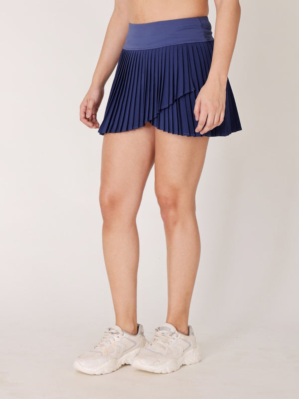 Pleated Mid Rise Mini Skorts