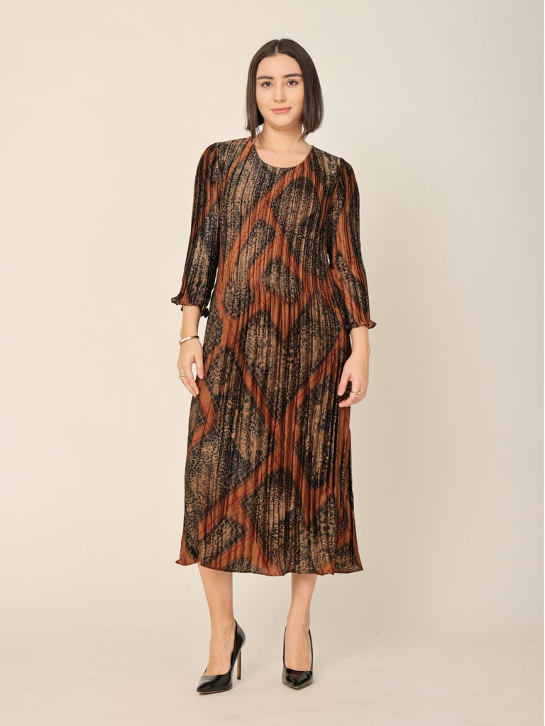 Pleated Magic Flared Dress