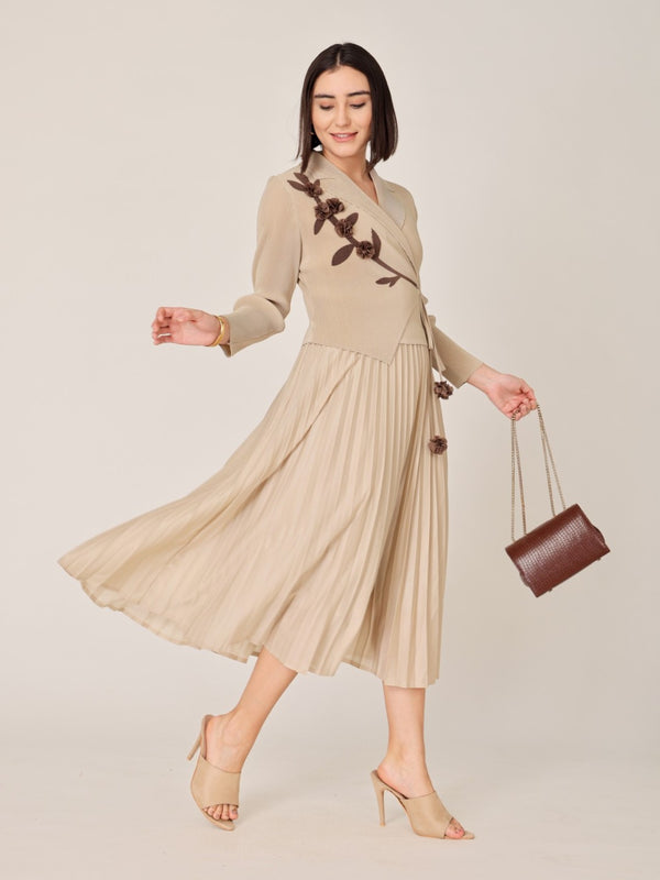 Pleated Magic Flared Dress