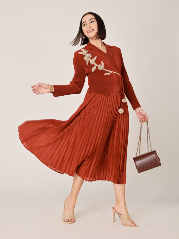 Pleated Magic Flared Dress