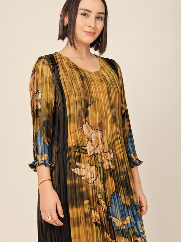 Pleated Magic Flared Dress