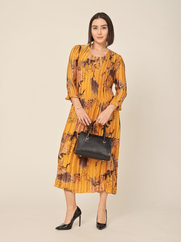 Pleated Magic Flared Dress