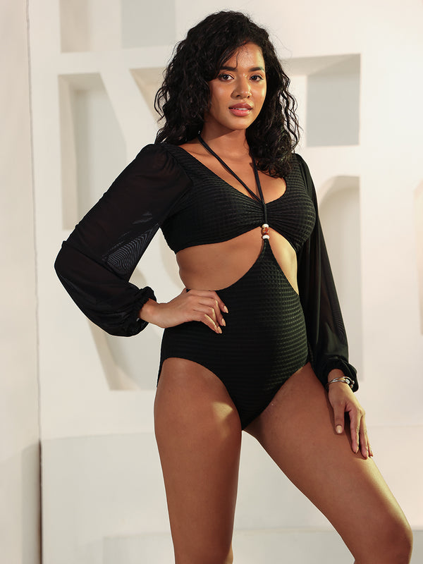Euro'cut Vacation One Piece Swimwear Full Sleeves