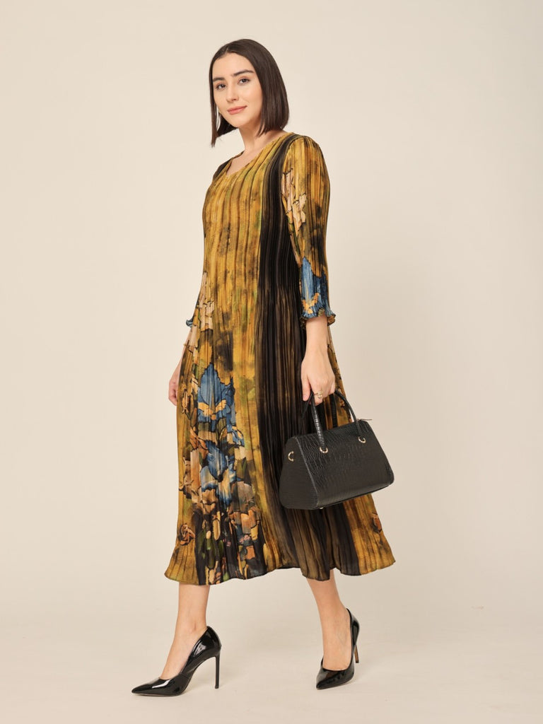Pleated Magic Flared Dress